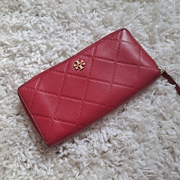 Tory Burch Handbags - Tory Burch wallet in dark red EUC
